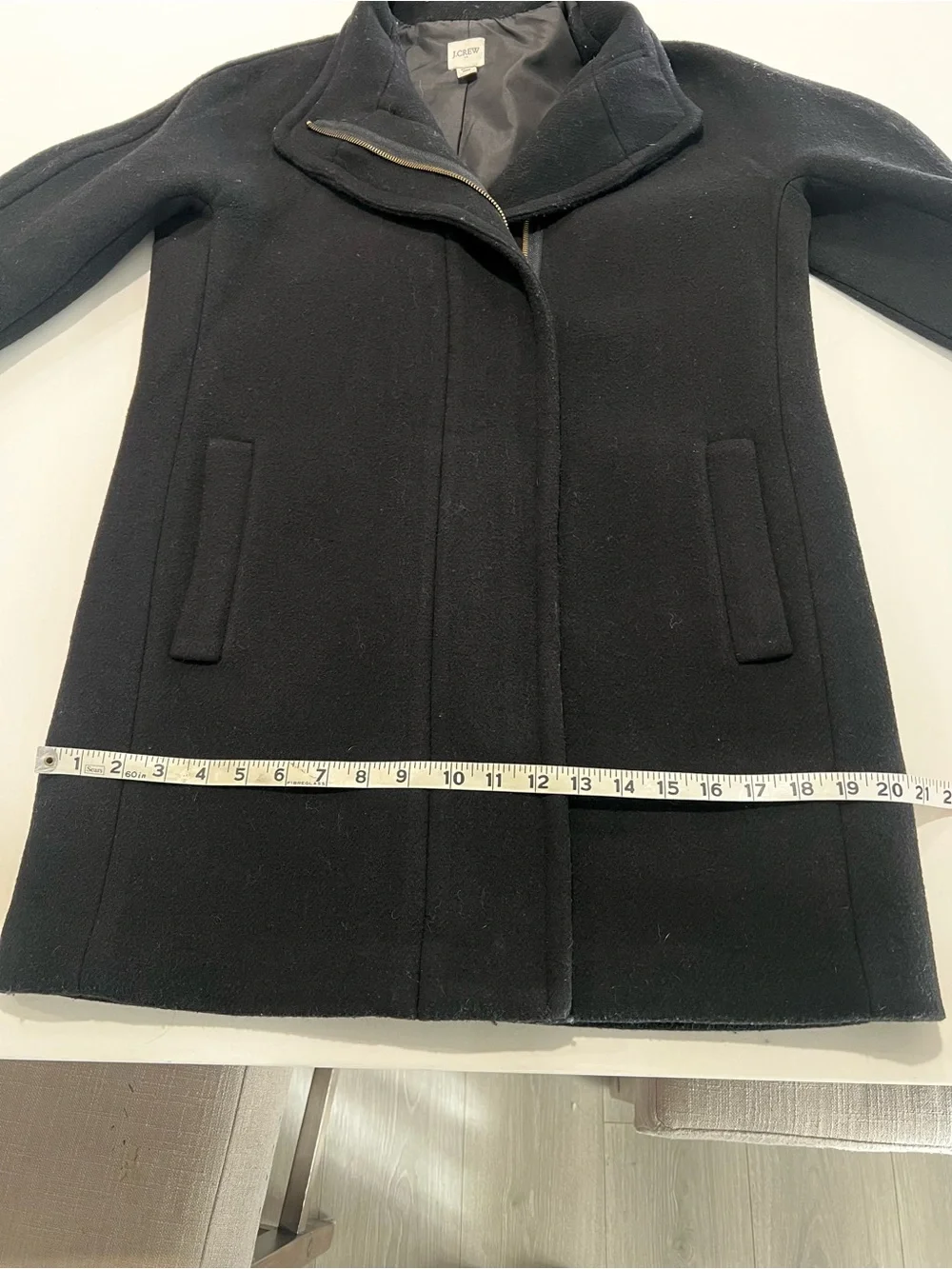 J CREW • Factory City Coat wool blend with an asymmetrical zipper closure. - Picture 12 of 13